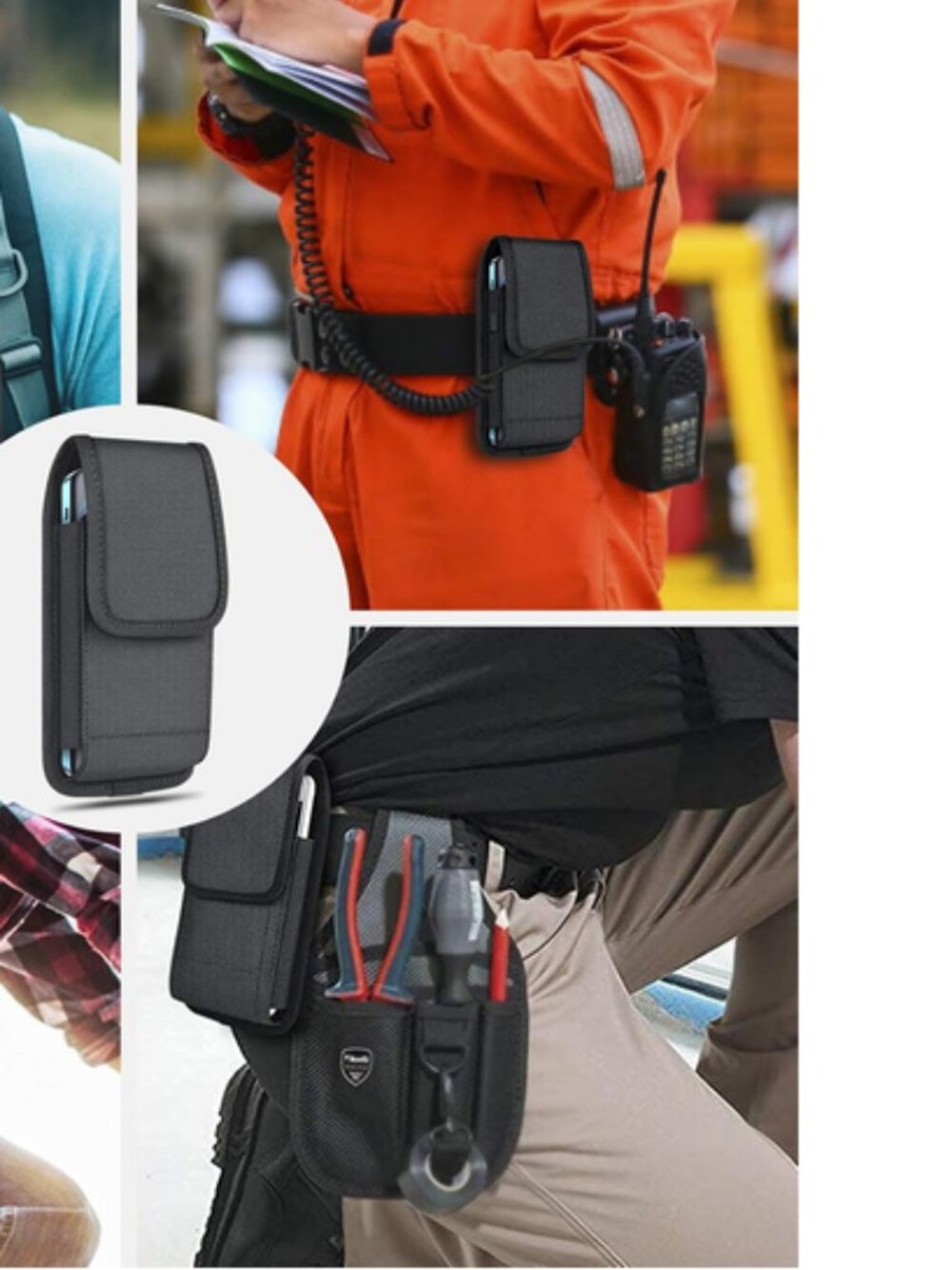 📱Cell Phone Pouch Black Nylon Holster Case Compatible w/Samsung Galaxy NWOT📱 - Picture 13 of 16